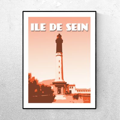 Affiche ILE DE SEIN - Orange
