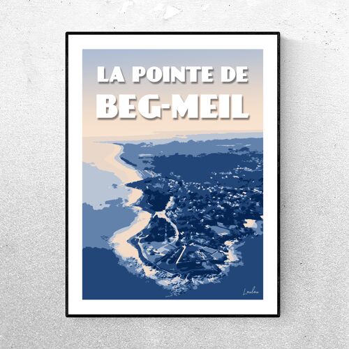 Affiche LA POINTE DE BEG-MEIL - Bleu