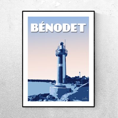 BENODET Poster - Blau
