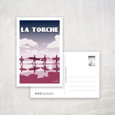 Cartolina LA TORCHE - Viola