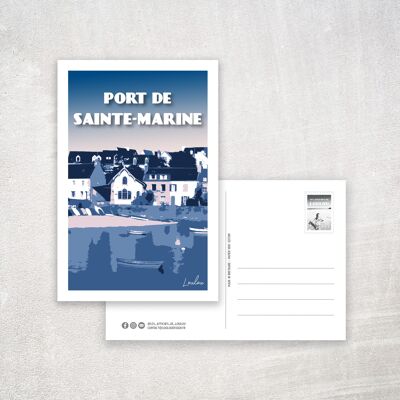 SAINTE-MARINE Postcard - Blue