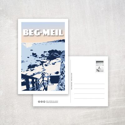Carte Postale CRIQUE DE BEG-MEIL - Bleu