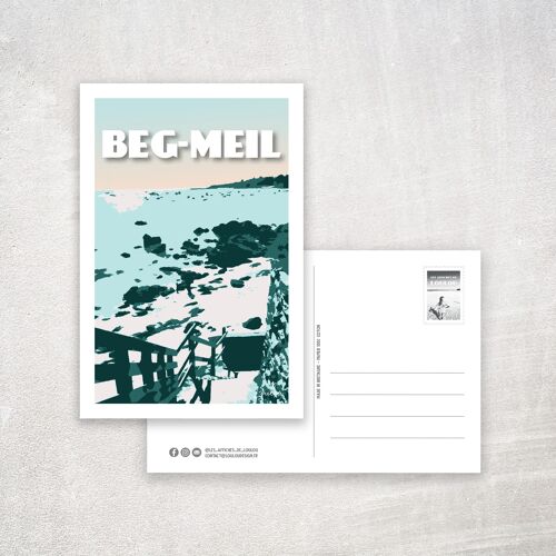 Carte Postale CRIQUE DE BEG-MEIL - Vert