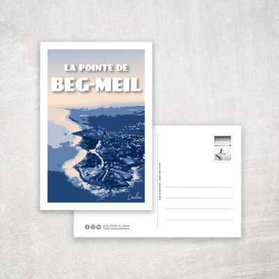 LA POINTE DE BEG-MEIL Postkarte - Blau