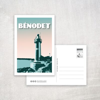 BENODET Postcard - Green