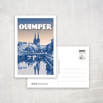 QUIMPER Postcard - Blue