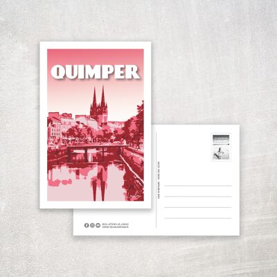 QUIMPER Postkarte - Pink