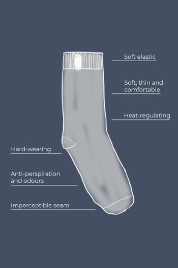 Chaussettes Wira Gris Anthracite/Gris Clair 2