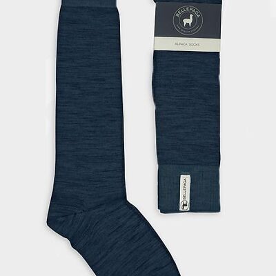 Inca Mid-Calf Socks Navy Blue