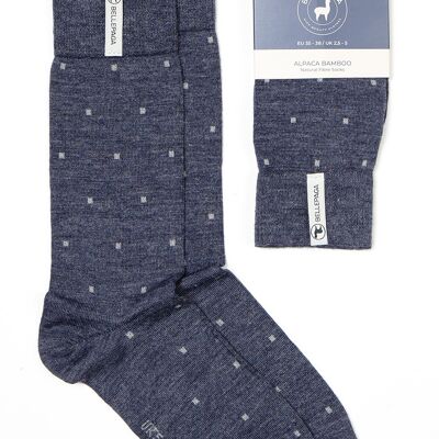 Classic Muju Socks Navy Blue / Light Gray