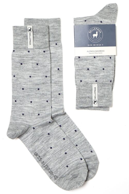 Chaussettes Muju Classique Gris Clair/Bleu Marine