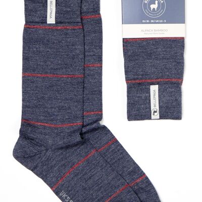 Klassische Mulla Socken Marineblau / Rot