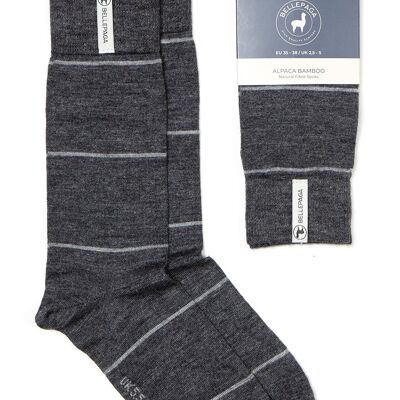 Klassische Mulla Socken Anthrazitgrau / Hellgrau