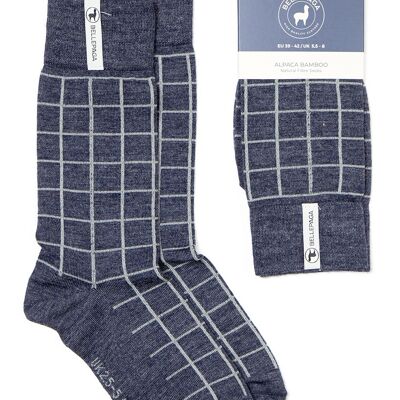 Sumax Classic Socks Navy Blue / Light Gray