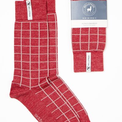 Sumax Classic Rot / Hellgrau Socken