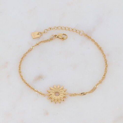 Bracelet Beneth doré - fleur