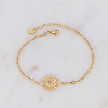 Bracelet Beneth doré - fleur 1