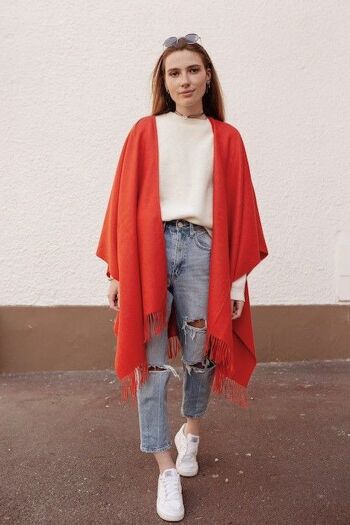 Poncho Warmi Orange 3