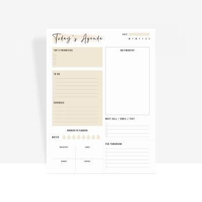 Daily planner pad