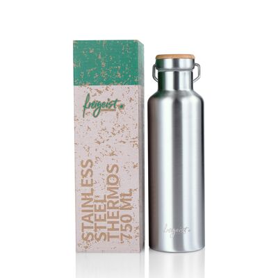 Bottiglia termica in acciaio inossidabile | Borraccia, doppia parete, con isolamento sottovuoto | 750 ml
