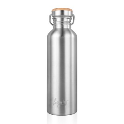Stainless steel drinking bottle, single-walled, break-proof, carbonic acid-resistant | 1000