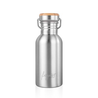 Stainless steel drinking bottle, single-walled, break-proof, carbonic acid-resistant | 500ml