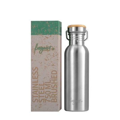 Stainless steel drinking bottle, single-walled, break-proof, carbonic acid-resistant | 750ml