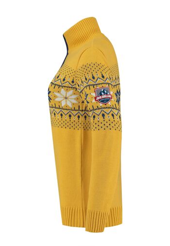 Pull Norvégien pour Femme Fargerik, Jaune 3