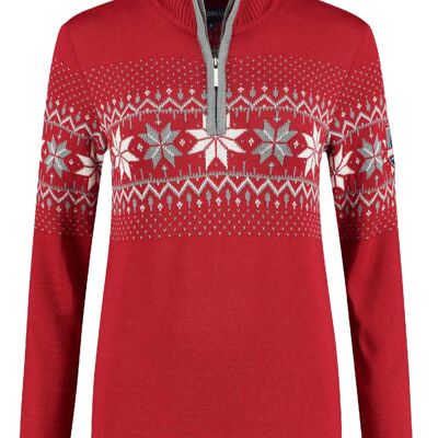 Norwegian Damen Pullover Merino, Rot