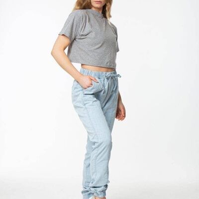 Womens Light Denim Joggers__US16