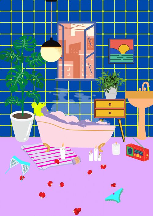 Paradise House: Bathroom print