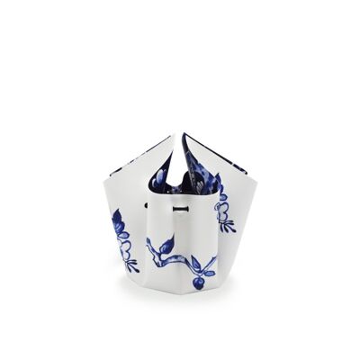 Hendrik' Folding Vase / Bow Vase Small 'Delft Blue NO3'