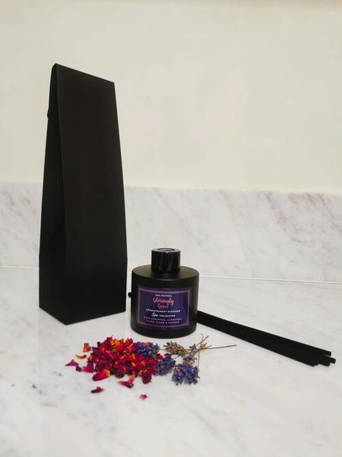 Rose Geranium, Lavender, Ylang Ylang & Vetiver Satin Black Reed Diffuser