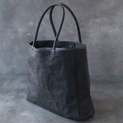 Buttonwood- vegan tote bag - black