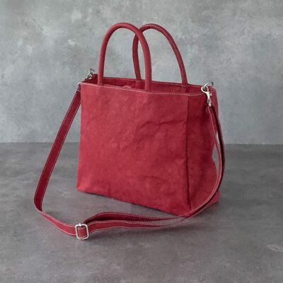 Pepperwood- vegan handbag - maroon red