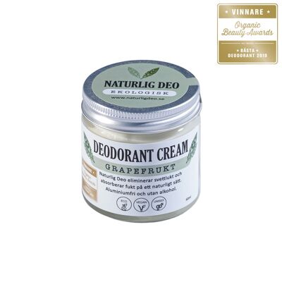 Naturlig Deo- Organic deodorant cream Grapefruit 60ml