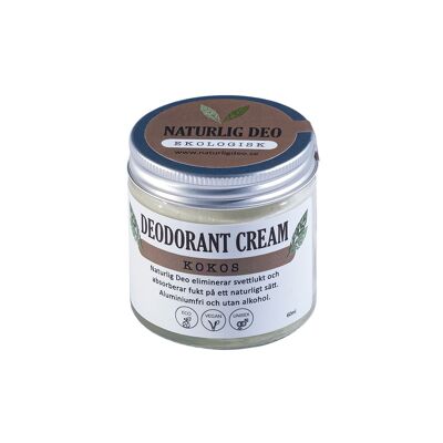Naturlig Deo- Organic deodorant cream Coconut 60ml