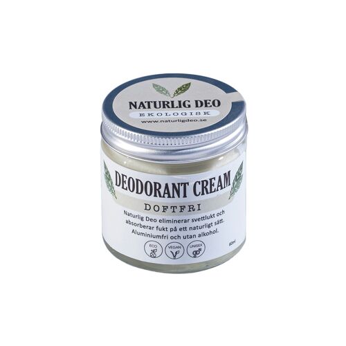 Naturlig Deo- Organic deodorant cream Unscented 60ml