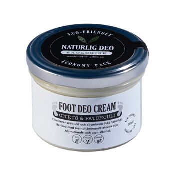 Naturlig Deo- Crème Déodorante Pieds Bio, Agrumes & Patchouli 200ml 1