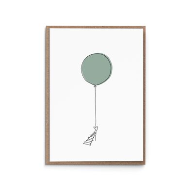 Congratulations card "balloon for you"