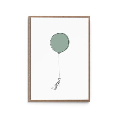 Carte de félicitations "ballon pour toi"