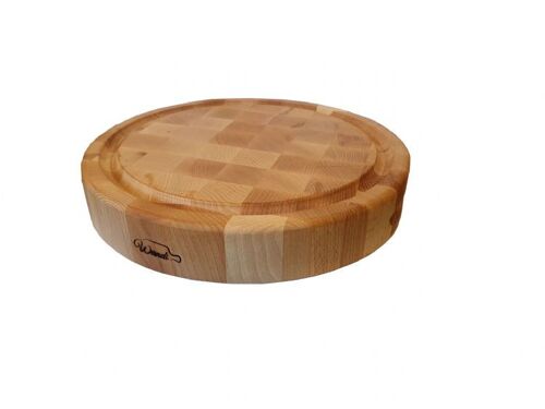 Beech end grain cutting board round d300*60