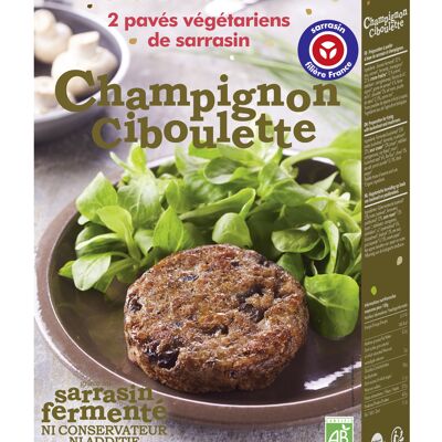Pavés végétariens de sarrasin Champignon Ciboulette