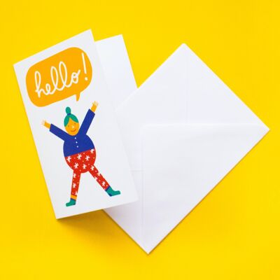 Bonjour // Carte de voeux A6