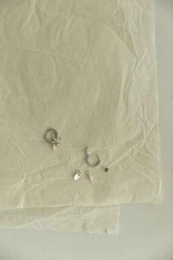 10+1 joncs de perles (pour aller avec les boucles d'oreilles 10+1) - argent (la paire) 1
