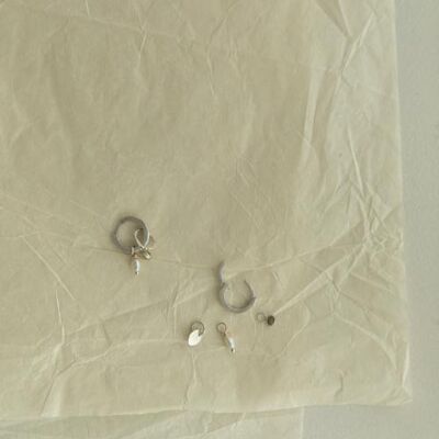 10+1 joncs de perles (pour aller avec les boucles d'oreilles 10+1) - argent (la paire)