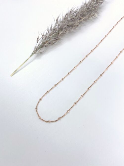 bamboo necklace - 42 - silver
