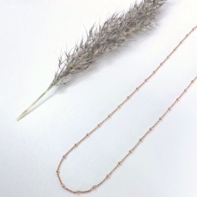 collana di bambù - 42 - argento placcato oro
