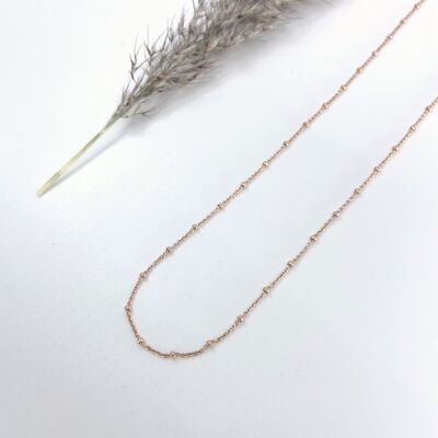 collar de bambú - 50 - plata bañada en oro