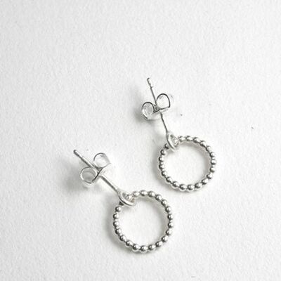 BOUCLE D'OREILLE PETIT POIS - argent